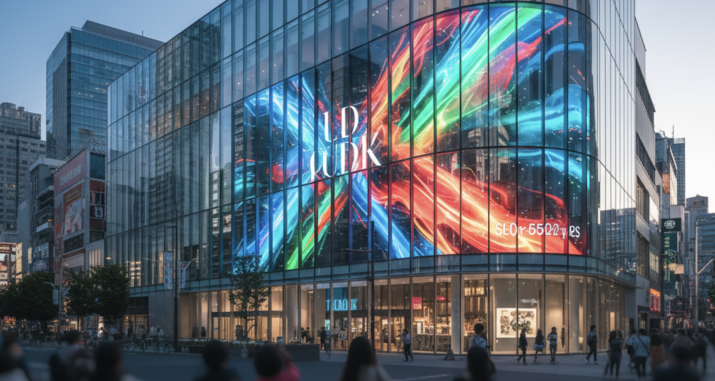 シースルーLEDビジョン 設置イメージ